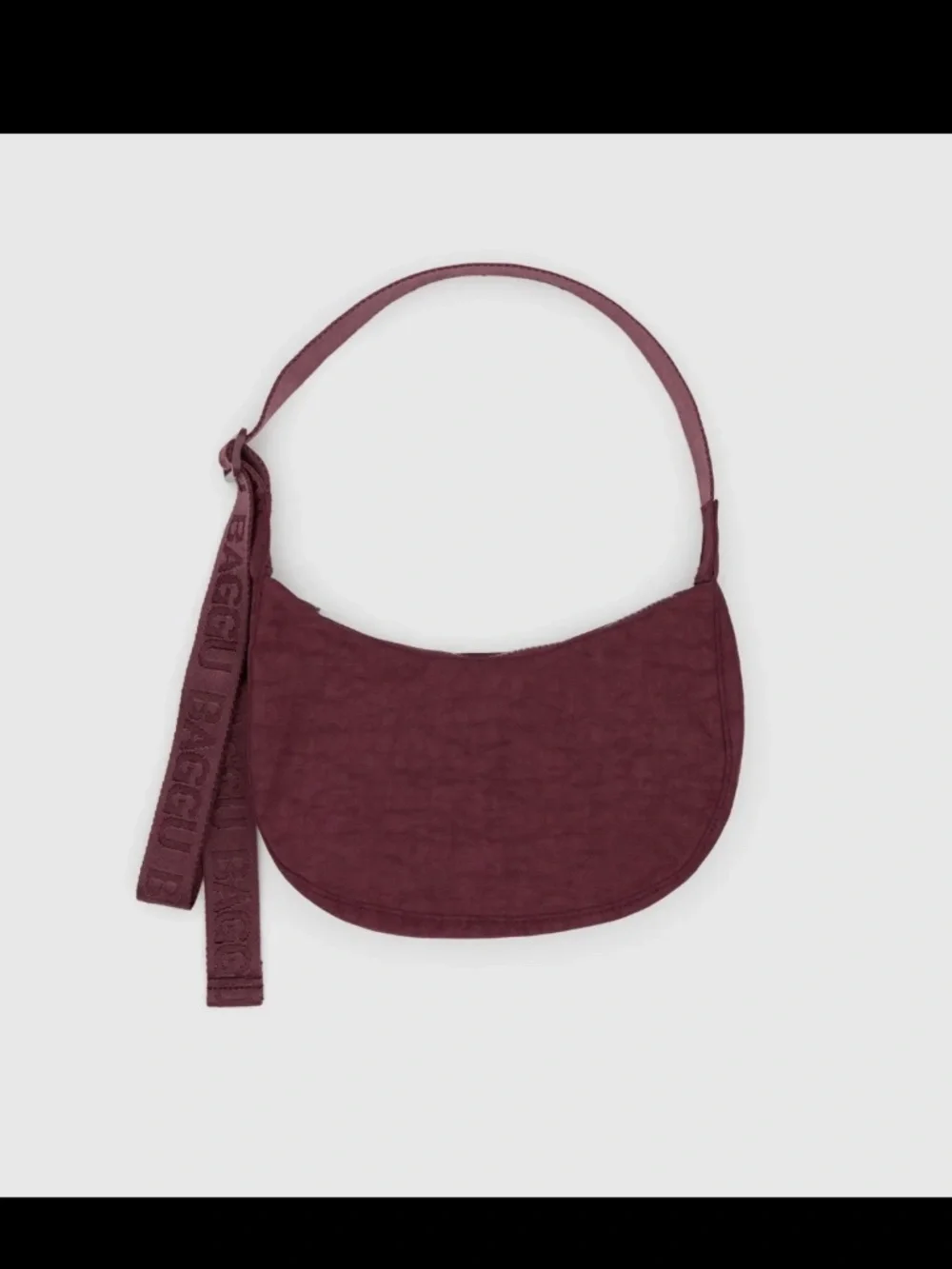 BAGGU small nylon crescent bag- Mahogany